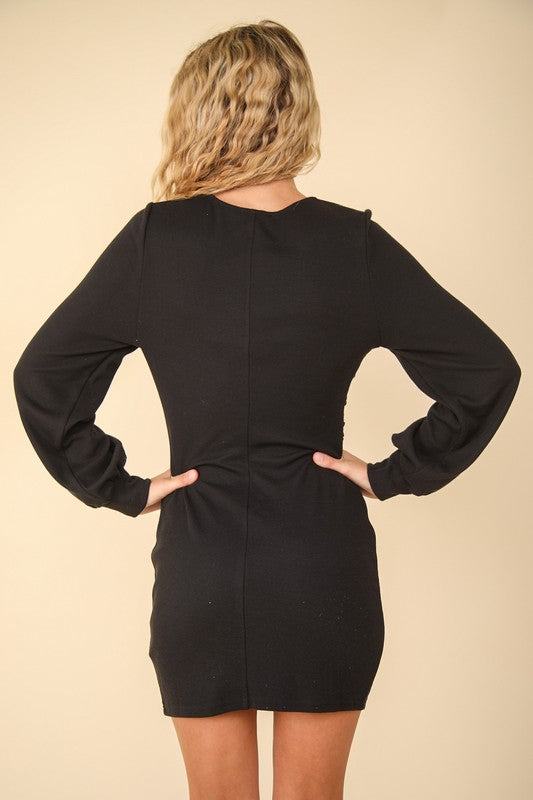 Ruched Detail Bodycon Mini Dress