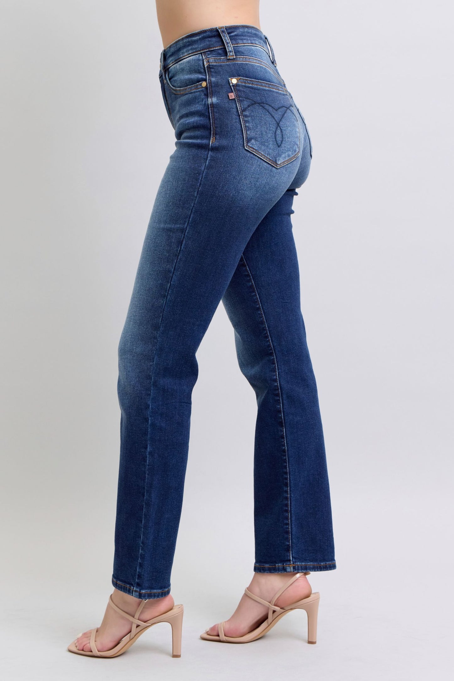 Full Size Washed Straight Leg Jeans with Pockets