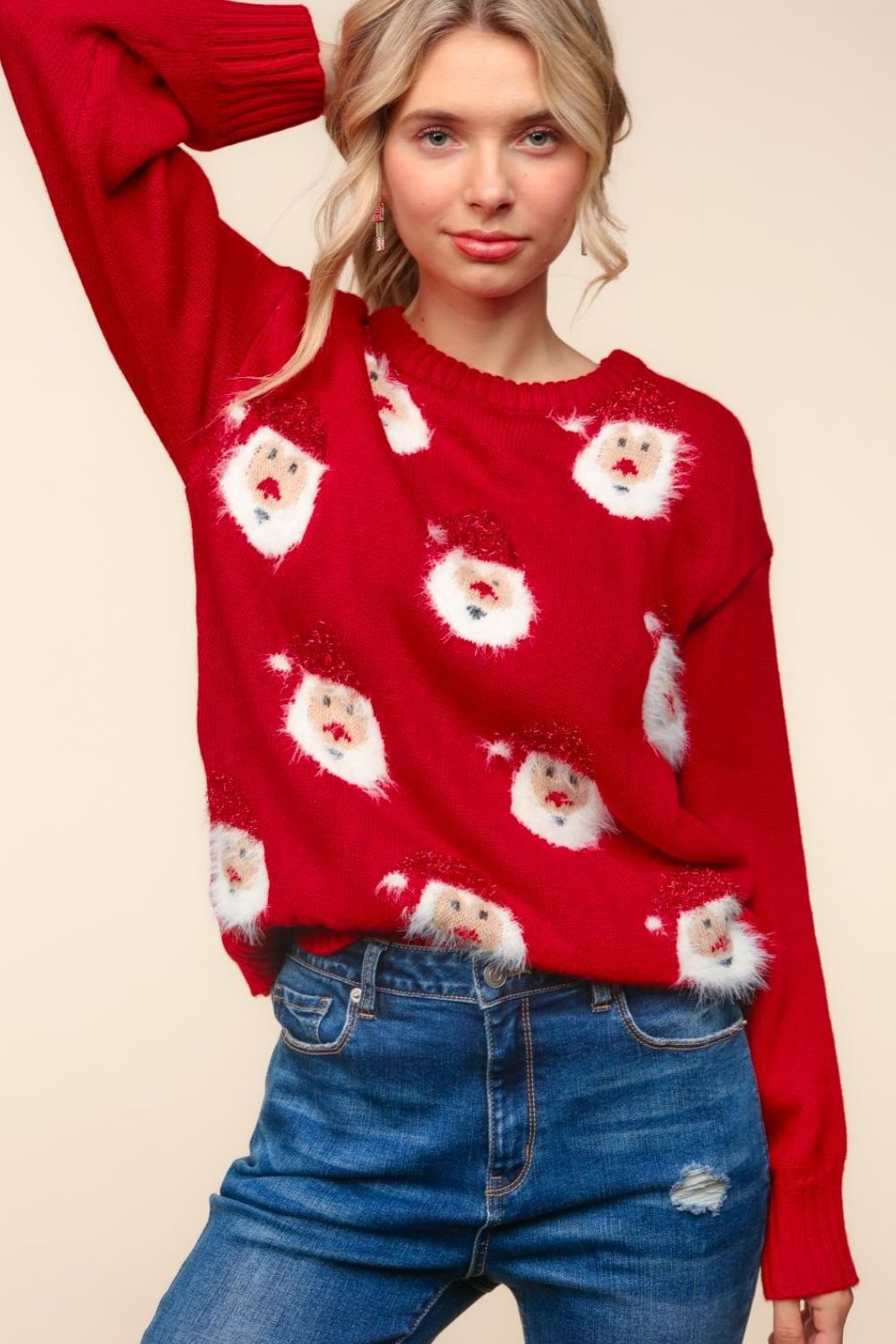 Santa Sparkle Brushed Sweater././