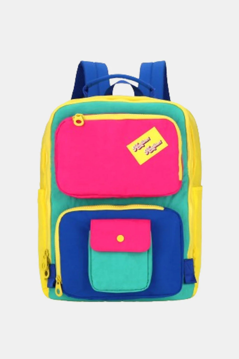 contrast nylon backpack bag with handles