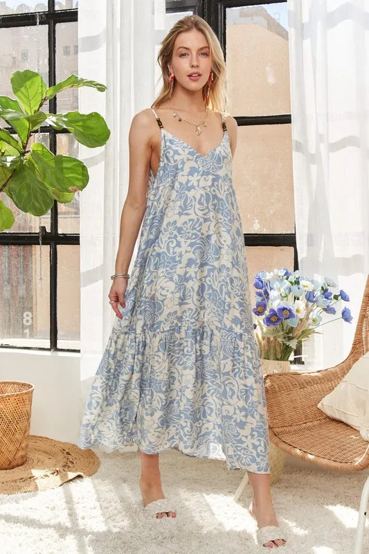 Dress with Bead Detail On Shoulder