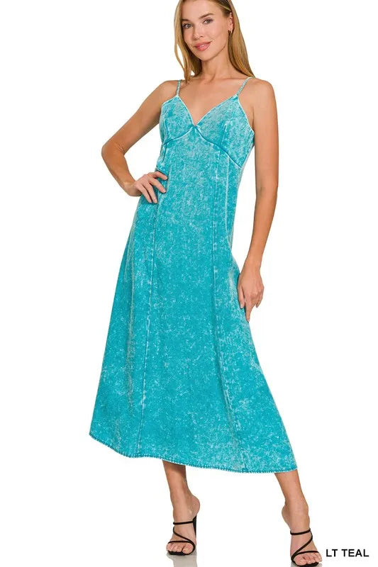 Tencel Mineral Washed Maxi Dress