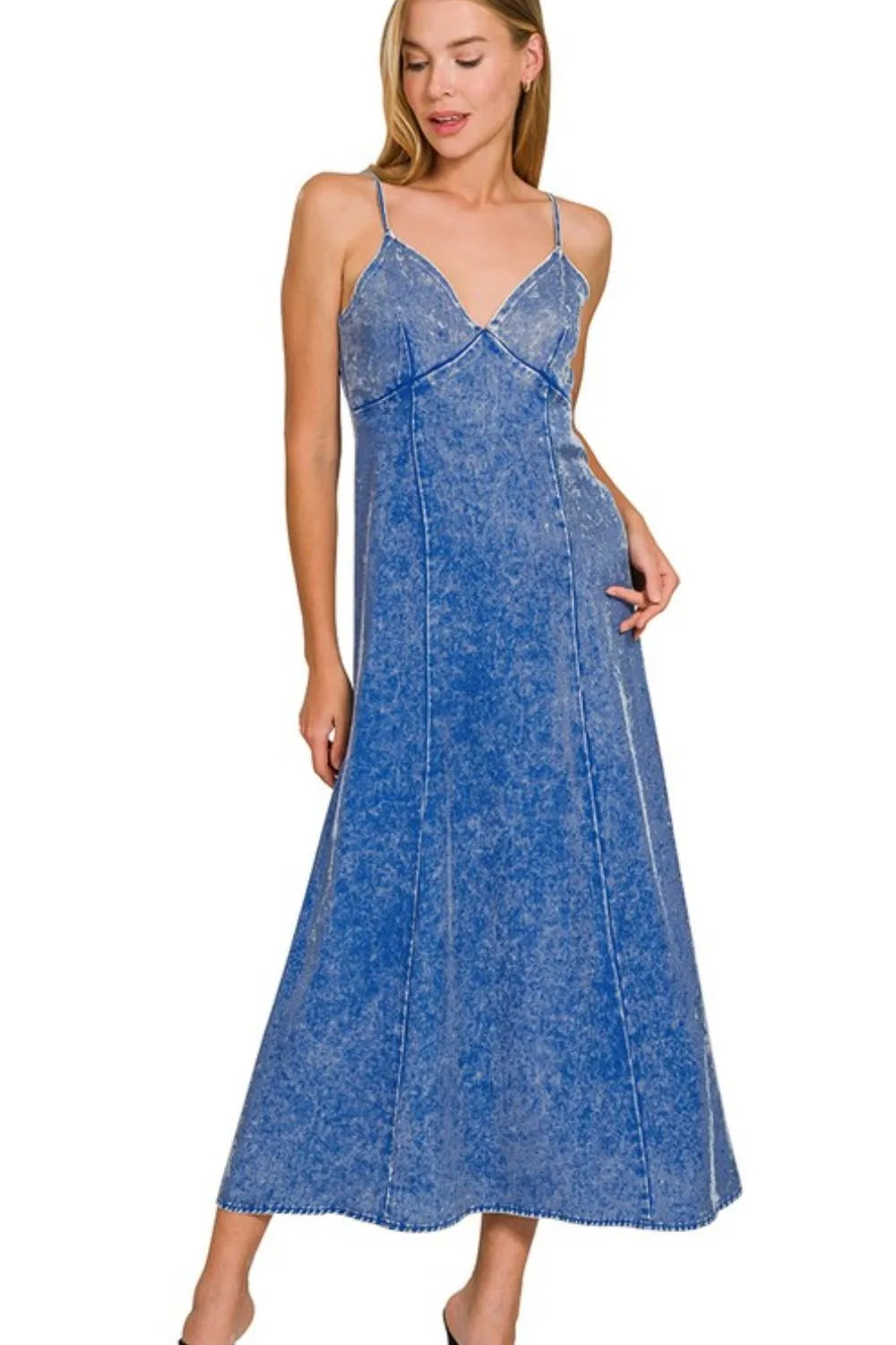 Tencel Mineral Washed Maxi Dress