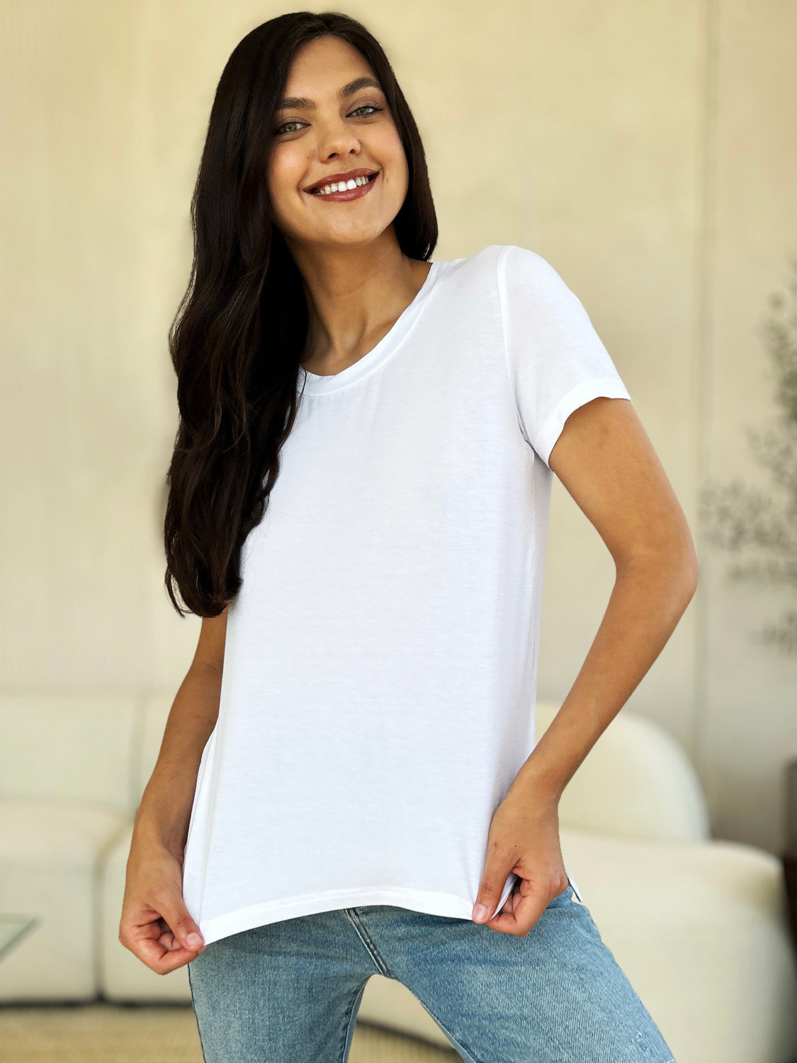 Full Size Round Neck Short Sleeve T-Shirt
