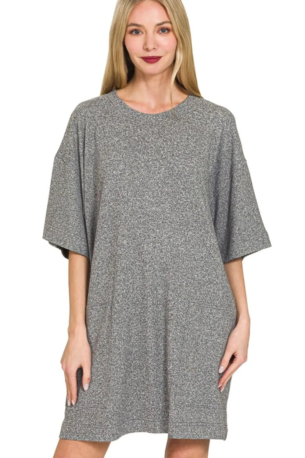 Soft Melange Hacci T-shirts Dress