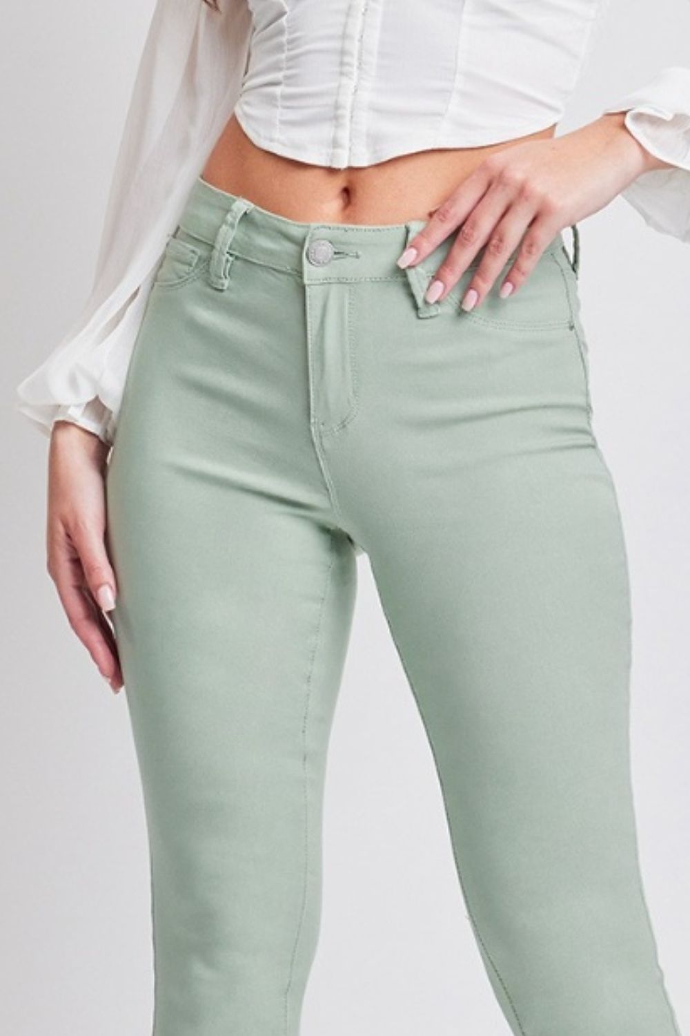 Hyperstretch Mid-Rise Skinny Jeans Jade / M