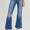 Full Size Distressed High Rise Crop Flare Jeans