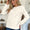 FAM-FAM Textured Round Neck Long Sleeve Sweatshirt