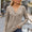 Lovelet Ribbed Half Button Long Sleeve Knit Top