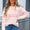 Angel Wings Striped Round Neck Long Sleeve Sweater