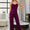 V-Neck Lace Trim Slit Cami and Pants Pajama Set