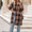 Mandy Plaid Collared Neck Long Sleeve Coat