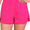 Windbreaker Smocked Waistband Running Shorts In Hot Pink