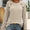 Mandy Decor Button Long Sleeve Ribbed T-Shirt