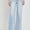 RISEN Full Size Wide Leg V Dipped Front Waist Jeans