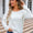 Angel Wings Decor Button Drop Shoulder Knit Top