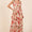 Layered Floral Sweetheart Neck Maxi Dress