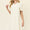 Full Size Texture Collared Neck Short Sleeve Dress
