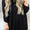 Plus Size Pocketed Long Sleeve Mini Dress