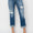 RISEN Full Size Cuffed Ankle Distressed Straight Jeans