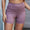 Exposed Seam Decorative Button Yoga Shorts