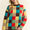 Davi & Dani Color Block Checkered Dropped Shoulder Sweater