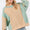 SAGE + FIG Color Block Round Neck Sweatshirt