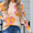 Angel Wings Flower Round Neck Long Sleeve Sweater