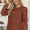 FAM-FAM Textured Round Neck Long Sleeve Sweatshirt