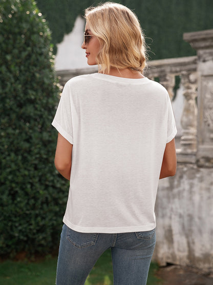 Ivy Lane Pocketed Round Neck Short Sleeve T-Shirt