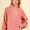 VERY J Fuzzy Fleece Half Zip Cable Pattern Sweatshirt