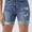 RISEN Full Size Distressed Rolled Denim Shorts with Pockets