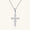 925 Sterling Silver Moissanite Cross Pendant Necklace