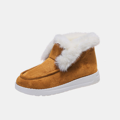 Furry Suede Snow Boots