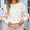 Angel Wings Flower Round Neck Dropped Shoulder Sweater