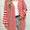 Angel Wings Striped Button Up Long Sleeve Cardigan