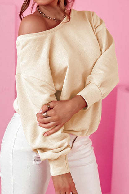 Bow Round Neck Long Sleeve Sweatshirt