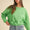 Mable Round Neck Letter Embroidery Crop Sweatshirt