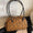 Leopard Suede Medium Shoulder Bag