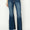 RISEN Full Size High Rise Side Shadow Seam Detail Slit Flare Jeans