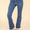 VERY J Washed Denim Stretchy Crossover Waist Leggings