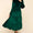 Mock Neck Smocked Waist Velvet Tiered Dress