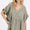 Mittoshop Mineral Wash Gauze Babydoll V-Neck Oversized Blouse