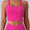 Square Neck Racerback Cropped Tank