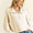 Davi & Dani Drawstring Hem Half Zip Raglan Sleeve Sweatshirt