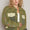 POL Embroidered Sleeve Raw Edge Quilted Jacket