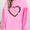 Valentine’s Day Sequin Heart Long Sleeve Sweatshirt