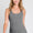 Ninexis Front Button Ribbed Round Neck Tank