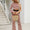 Striped Single Shoulder Top and Pants Knit Set