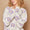Daisy Pattern Drop Shoulder Sweater